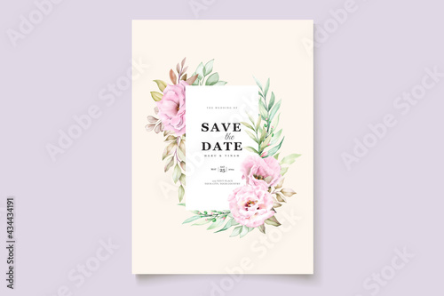 soft pink watercolor wedding card set