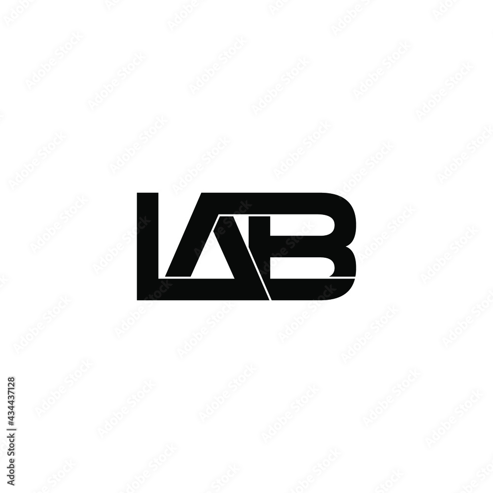 lab letter original monogram logo design
