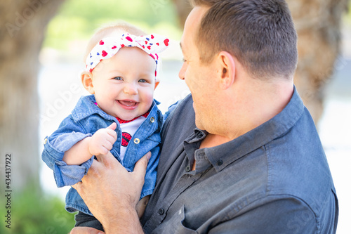 Young Caucasian Father and ...