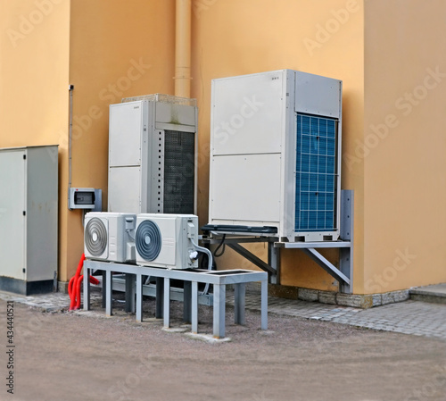 Картината върху платно Four outdoor units of air conditioner