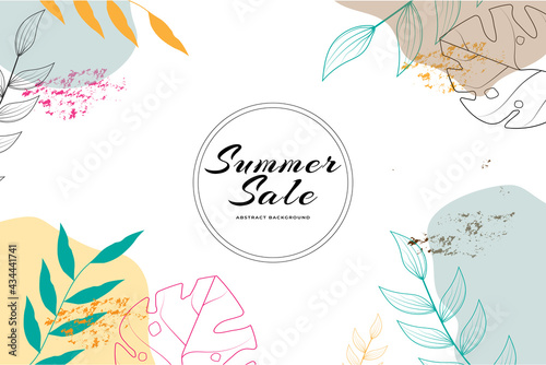 summer sale abstract banner