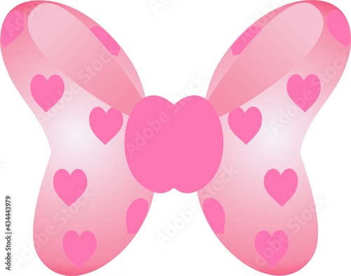 Billede på lærred Decorative Bow isolated on a white background