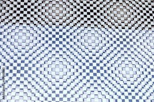 geometric repeat square shape decoration of shopwindow