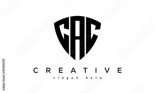 CAC letter creative logo with shield	 photo