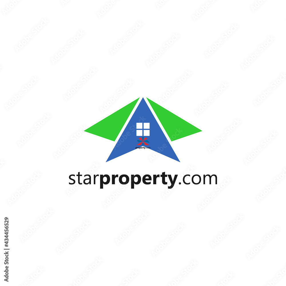 stylish star property logo. realty and stars icon vector stylish star property logo. realty and stars icon vector