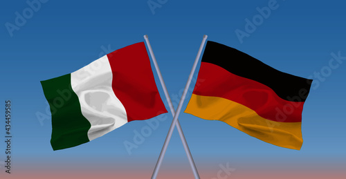 ドイツとイタリアの国旗