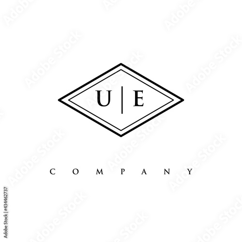 initial UE logo design vector