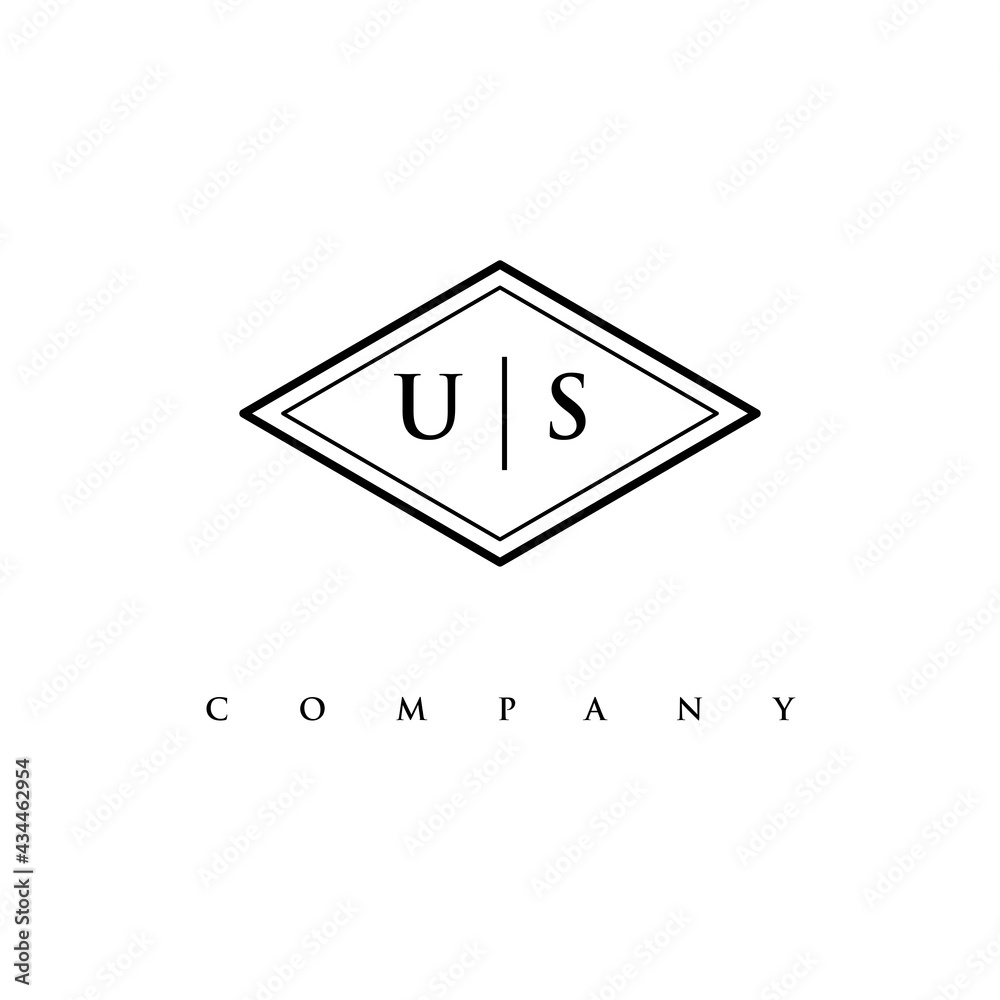initial US logo design vector initial US logo design vector