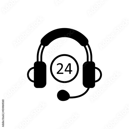 24 Support vector Solid icon style illustration. EPS 10 File