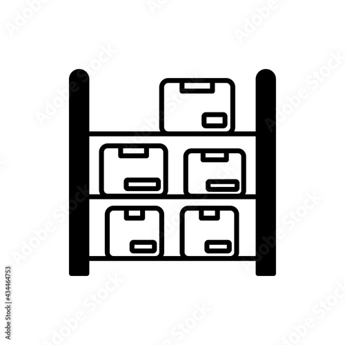 Shelf Capacity vector Solid icon style illustration. EPS 10 File