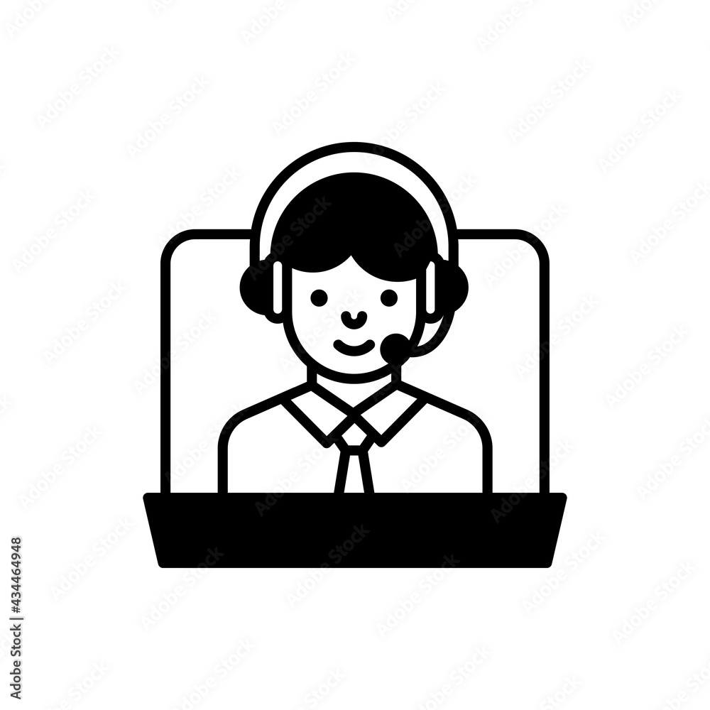Online Support vector Solid icon style illustration. EPS 10 File Online Support vector Solid icon style illustration. EPS 10 File