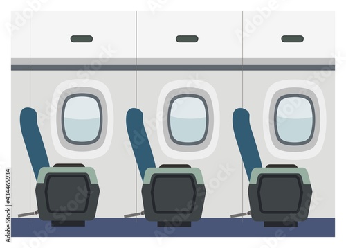 Airplane passenger seat. Simple flat illustration.