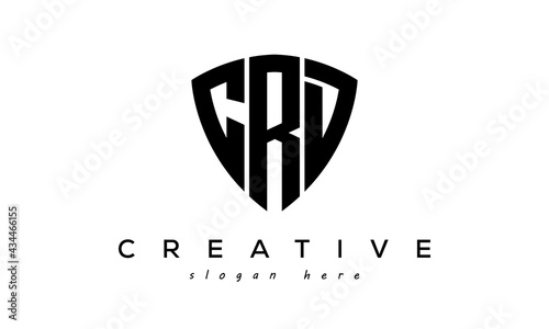 CRD letter creative logo with shield	