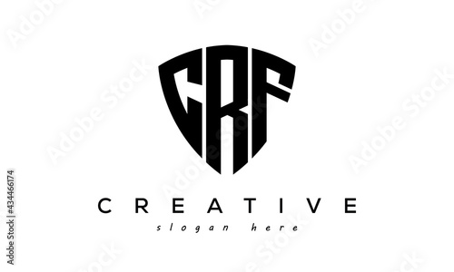 CRF letter creative logo with shield	