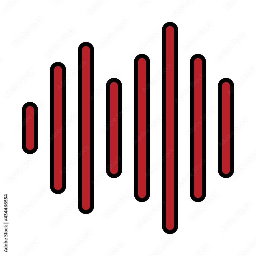 audio graph using soft color and filled line style audio graph using soft color and filled line style
