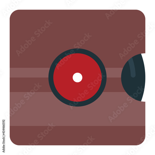 vynil disc using soft color and flat style