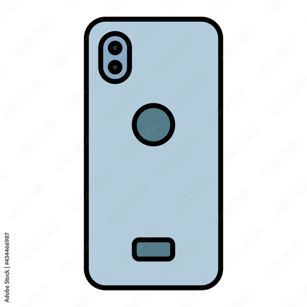 smartphone using soft color and filled line style smartphone using soft color and filled line style