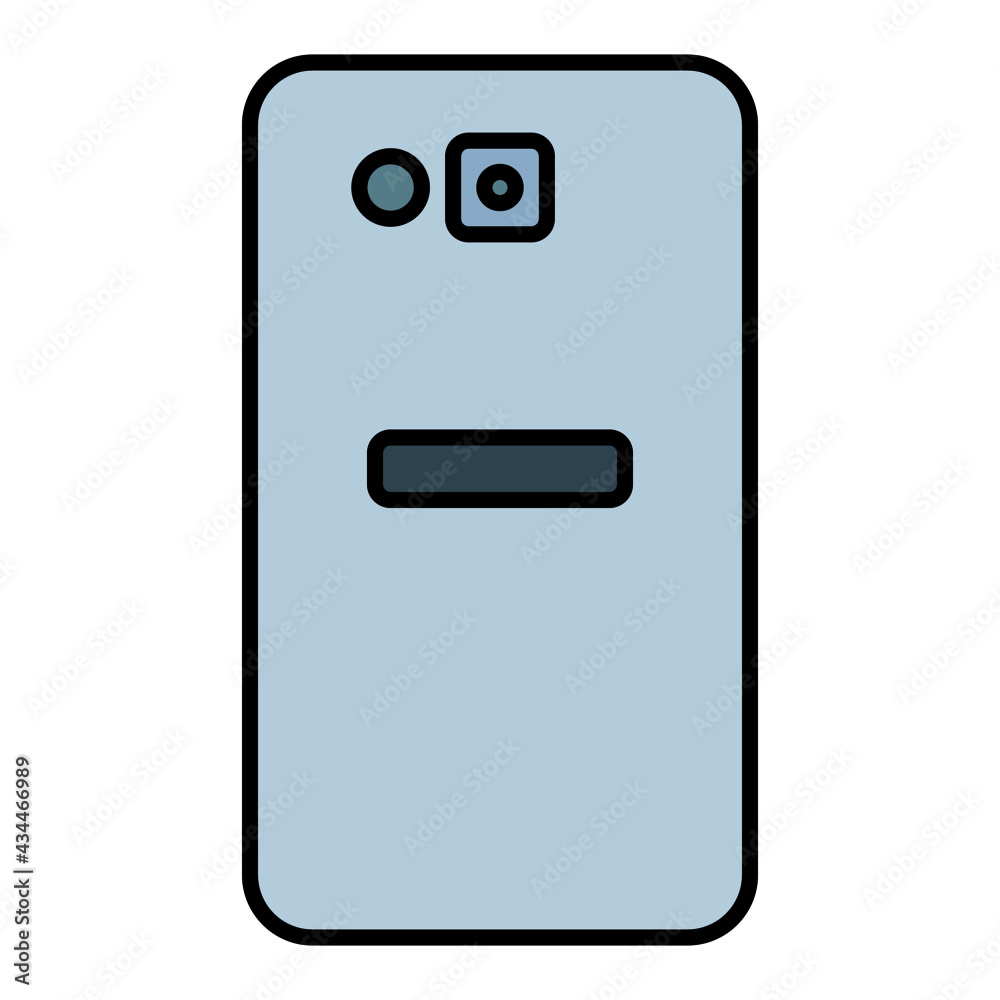 smartphone using soft color and filled line style smartphone using soft color and filled line style