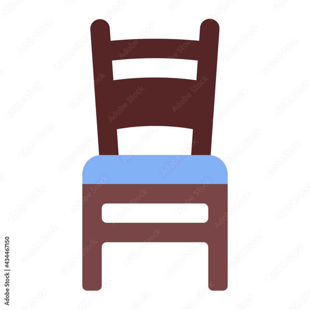 wooden chair classic using soft color and flat style wooden chair classic using soft color and flat style