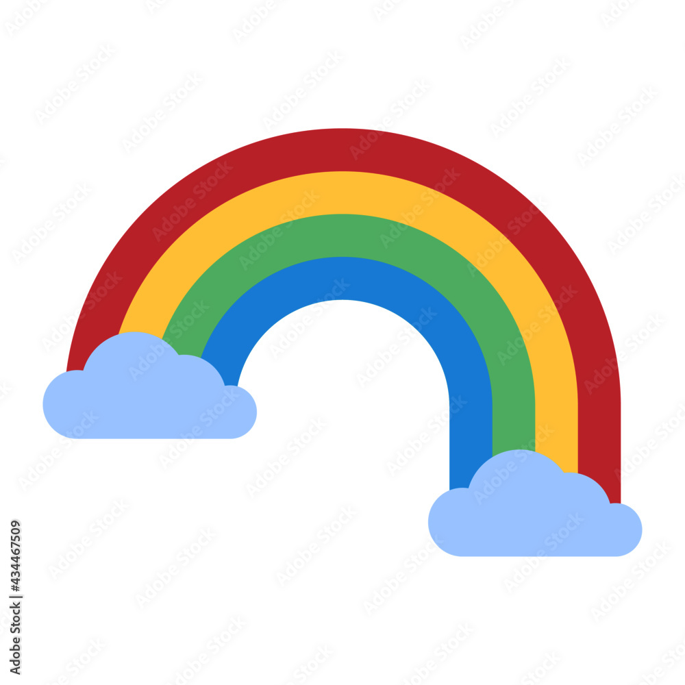 rainbow cloud after rain in spring using soft color and flat style rainbow cloud after rain in spring using soft color and flat style