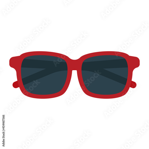 sunglasses in summer using soft color and flat style