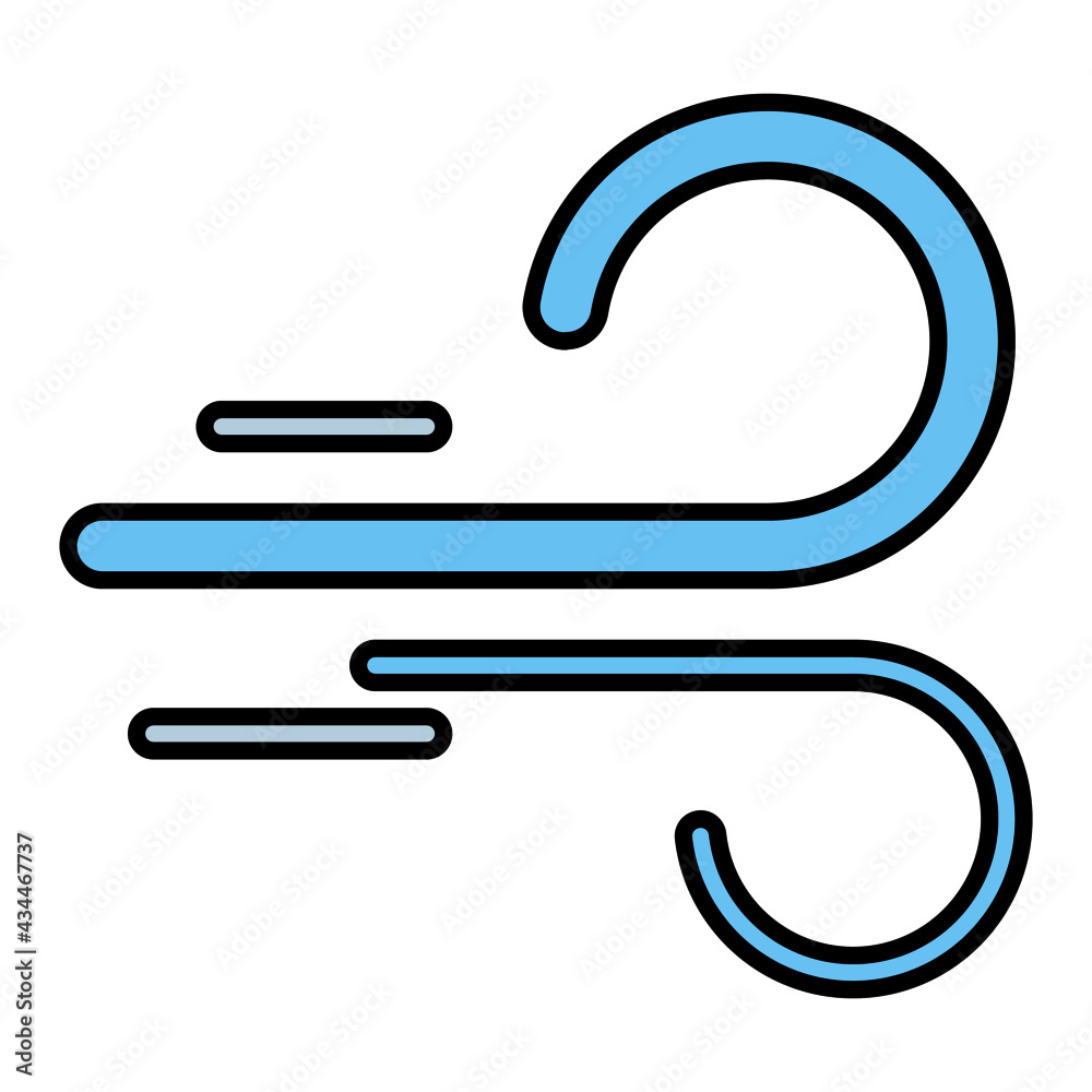 strong windy weather using soft color and filled line style strong windy weather using soft color and filled line style
