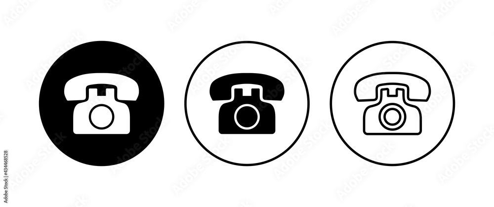 Telephone icon set. phone icon vector. Telephone icon set. phone icon vector.