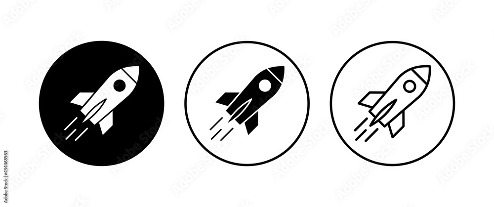 Rocket icon set. Startup icon vector. Rocket icon set. Startup icon vector.