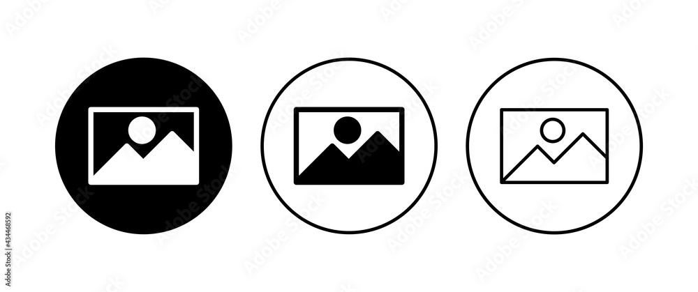 Picture icon set. photo gallery icon symbol