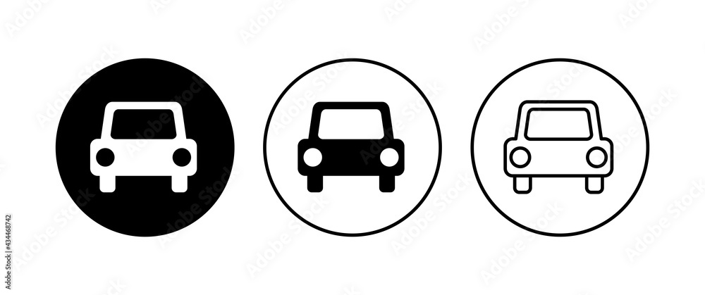 Car icon set. car vector icon. small sedan Car icon set. car vector icon. small sedan