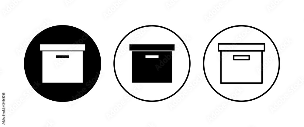 Box icon set. box vector icon, package, parcel Box icon set. box vector icon, package, parcel
