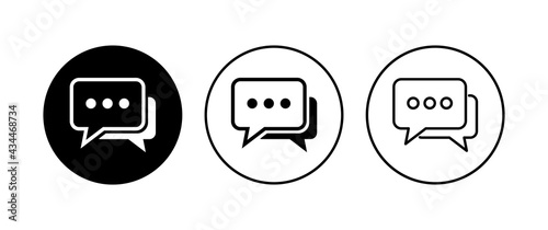Chat icon set. speech bubble icon. comment icon vector. message. contact us