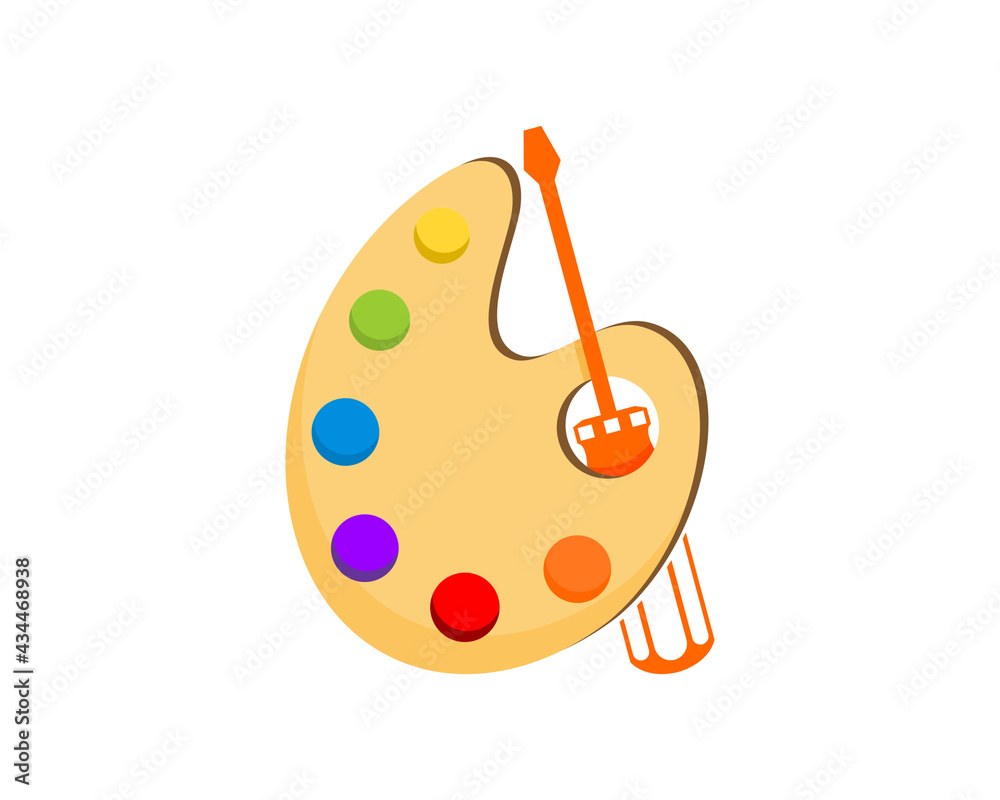 Color palette with screwdriver inside Color palette with screwdriver inside