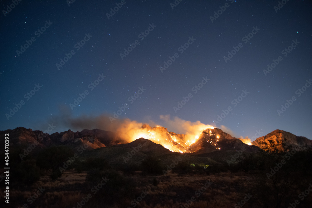 Bighorn Wildfire on the Catalina Mountains
