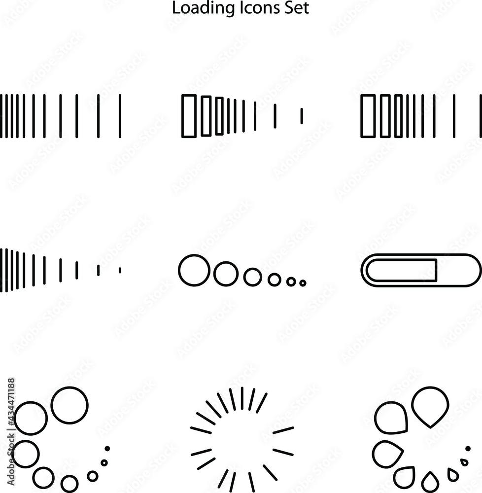 Load icon. Progress bar for upload download round process for Website. Set of Loading bar icon. Download progress. Process upload. Loading Icons set. Load icon. Progress bar for upload download round process for Website. Set of Loading bar icon. Download progress. Process upload. Loading Icons set.