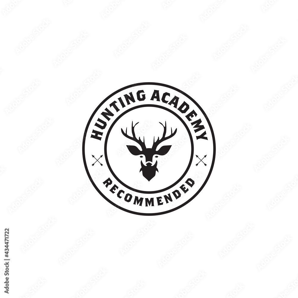 Deer hunting logo design template Deer hunting logo design template