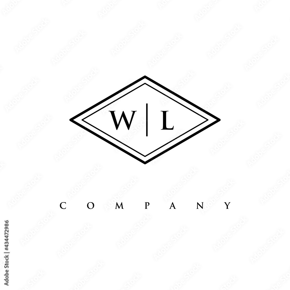 initial WL logo design vector initial WL logo design vector