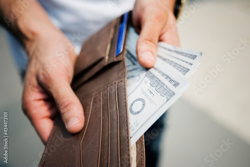A doller bills in a wallet