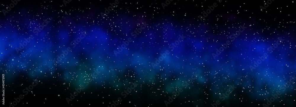 blue space galaxy with star background