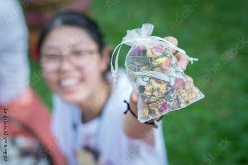 Potpourri is a mixture of dried, naturally fragrant plant material, used to provide a gentle natural scent 