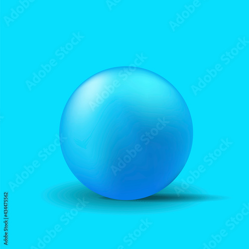 Blue sphere. Vector 3d. Future technology. Circle  triangle. Vector illustration. Stock image.