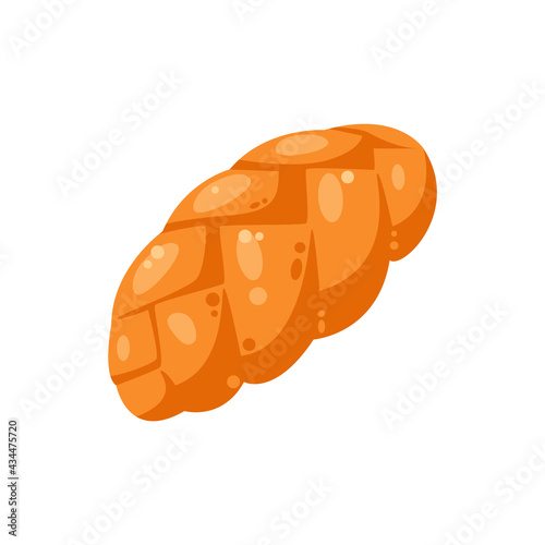 Cool and delicious challah bread illustration, bread illustration vector