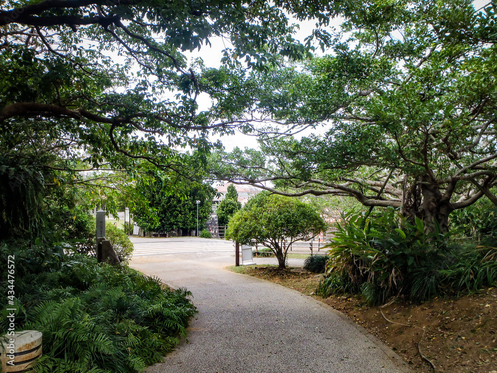 沖縄、首里城周辺の情景
