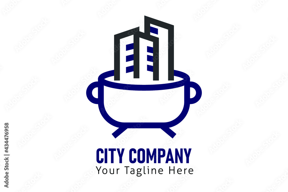 barbeque city concept Logo Template barbeque city concept Logo Template