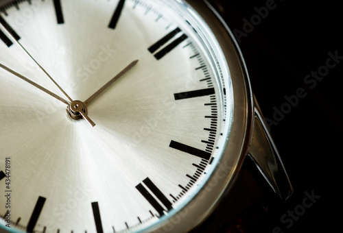 Closeup macro shot of a watch