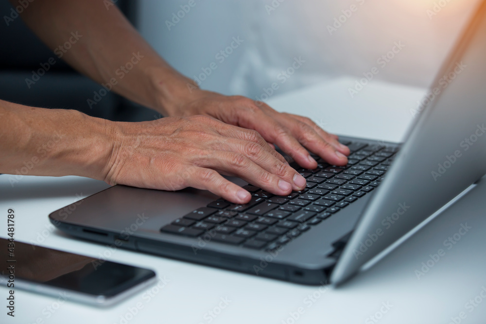 business man on network and using laptop and digital tablet with marketing virtual icon . business man on network and using laptop and digital tablet with marketing virtual icon .