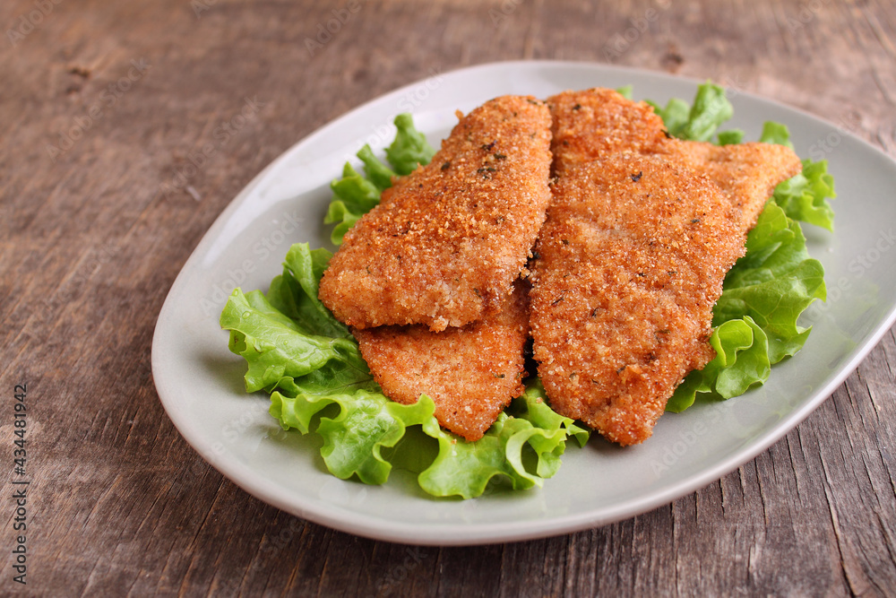 Traditional chicken schnitzel