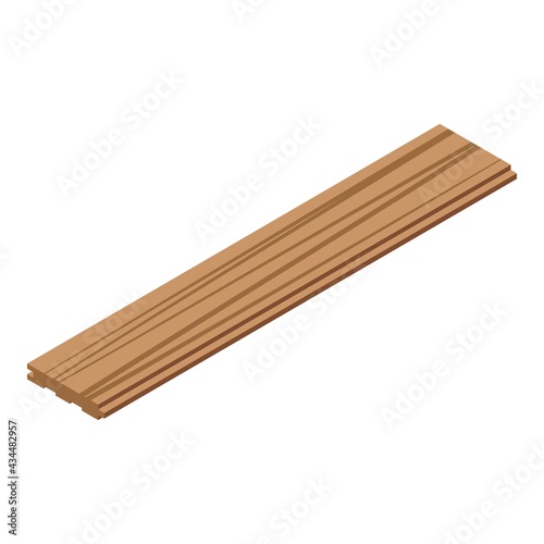 Plywood plank icon. Isometric of Plywood plank vector icon for web design isolated on white background