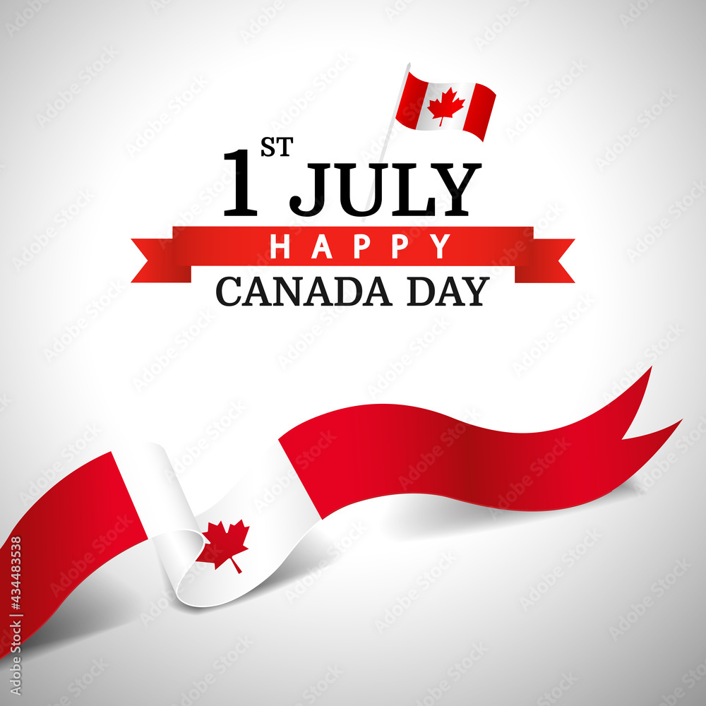 Fototapeta premium Vector Illustration of Canada day. 