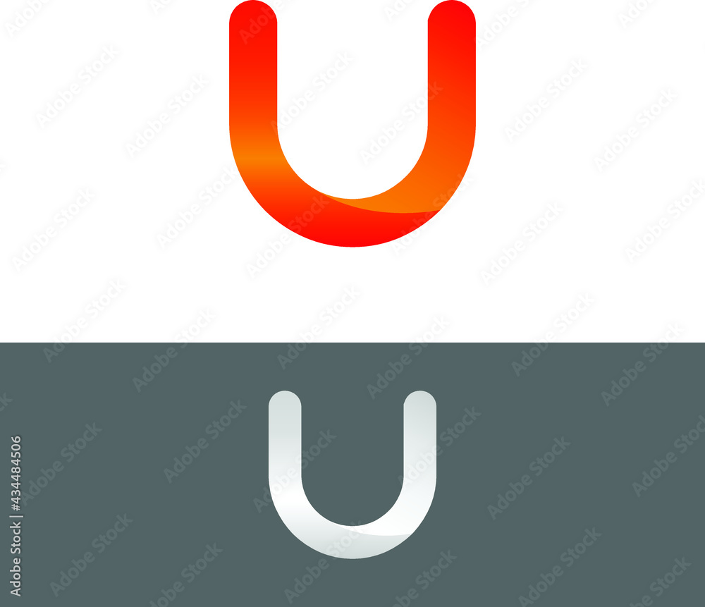 U Letter Alphabet Abstract vector text logo U Letter Alphabet Abstract vector text logo
